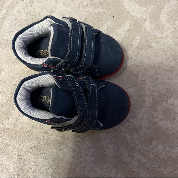 Klin Kids Blue No Tie Shoes Size 4 1/2 - Picture 2 of 10